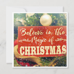 Glaube an die Magie der Weihnachtssignatur Feiertagskarte