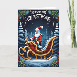 Glaube an die Magie der Weihnachtszeit Feiertagskarte