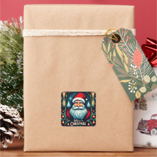 Glaube an die Magie des Weihnachtsfestes Quadratischer Aufkleber
