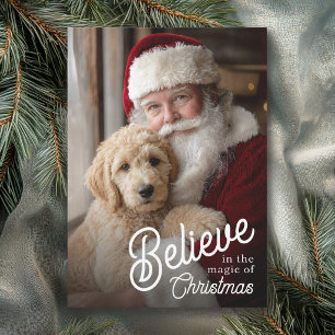 Glaube an die Magie des Weihnachtsfotos Feiertagskarte