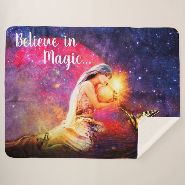 Glaube an die Magie Sherpadecke (Vorderseite (Horizontal))