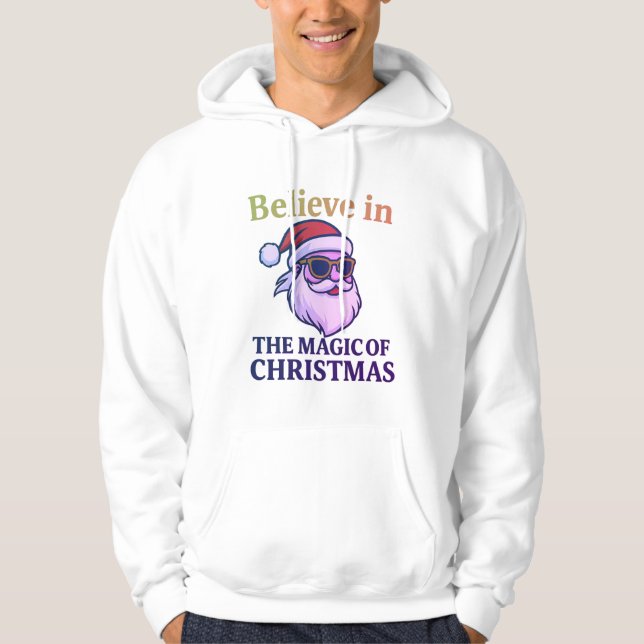 Glaube an die Magie von Weihnachten Hoodie (Vorderseite)