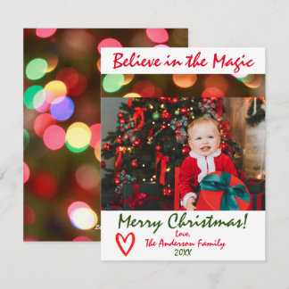 Glaube an die Magie Weihnachten Foto Urlaubskarte