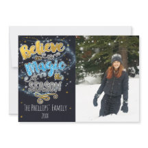 Glaube an die Magie... Weihnachtsfotokarte