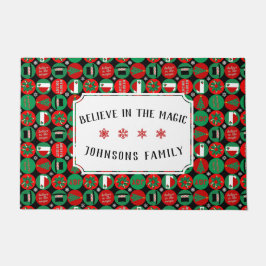Glaube an die Magie - Weihnachtsmuster Fußmatte