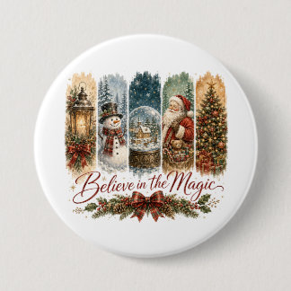 Glaube an die magische Weihnacht Button