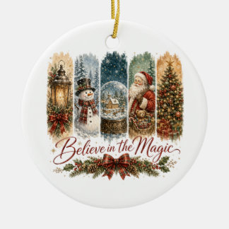 Glaube an die magische Weihnacht Keramik Ornament