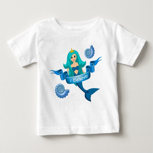 Glaube an die Meerjungfrau Baby T-shirt (Vorderseite)