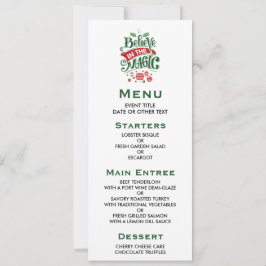 Glaube an die Weihnachtstypografie der Magie Einladung