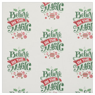 Glaube an die Weihnachtstypografie der Magie Stoff