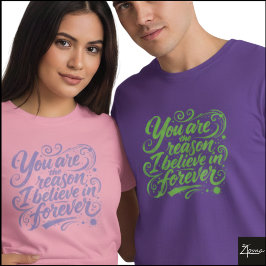 Glaube an Forever Brush Script Grunge T-Shirt
