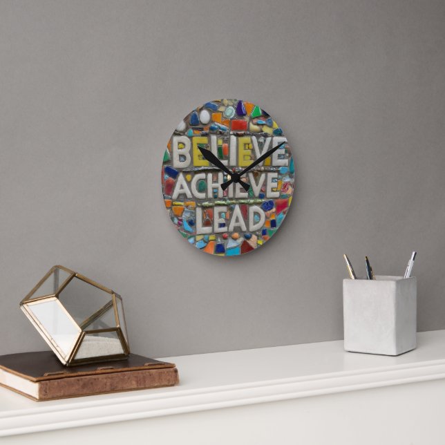 Glaube an Führung Runde Wanduhr (Büro)