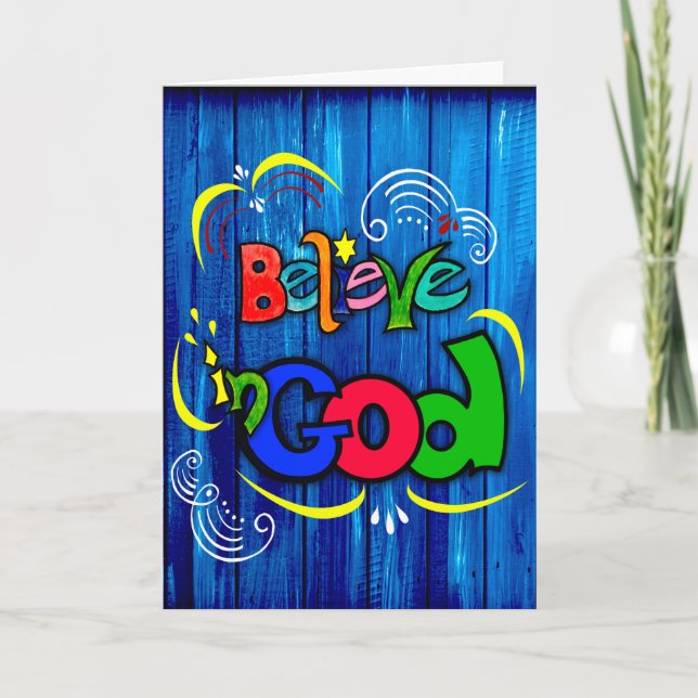 Glaube an Gott Karte (Vorderseite)