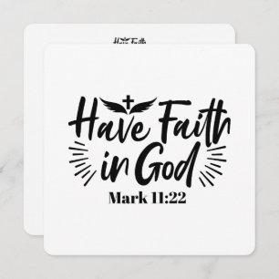Glaube an Gott Mark 11:22 Inspiration Zitat Einladung
