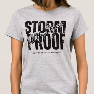 Glaube an Gott Schrift Jesus Christus T-Shirt Grau
