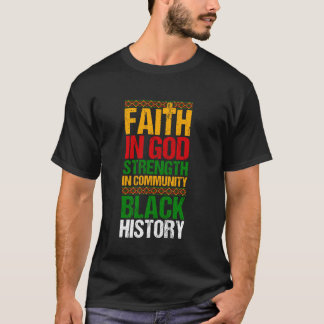 Glaube an Gott Stärke in der Gemeinschaft Schwarze T-Shirt