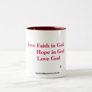 Glaube an Gott Zweifarbige Tasse