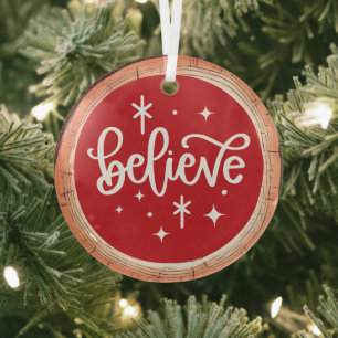 Glaube an Holiday Keepake Tree Ornament Aus Glas