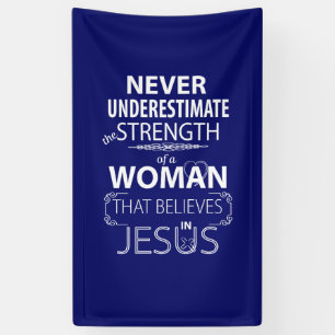 Glaube an Jesus Banner Stärke einer Frau