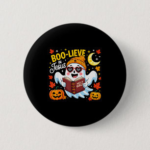 Glaube an Jesus Geist Christliches Halloween Lusti Button
