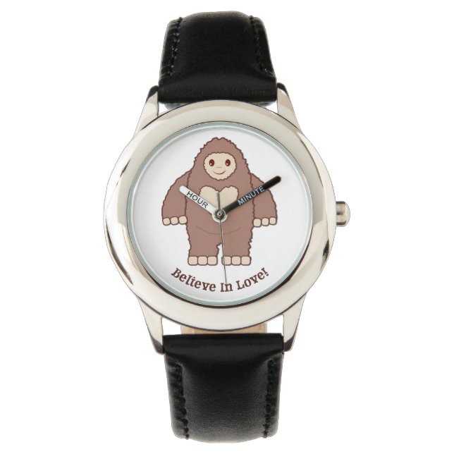 Glaube an Liebe Bigfoot Armbanduhr (Vorderseite)