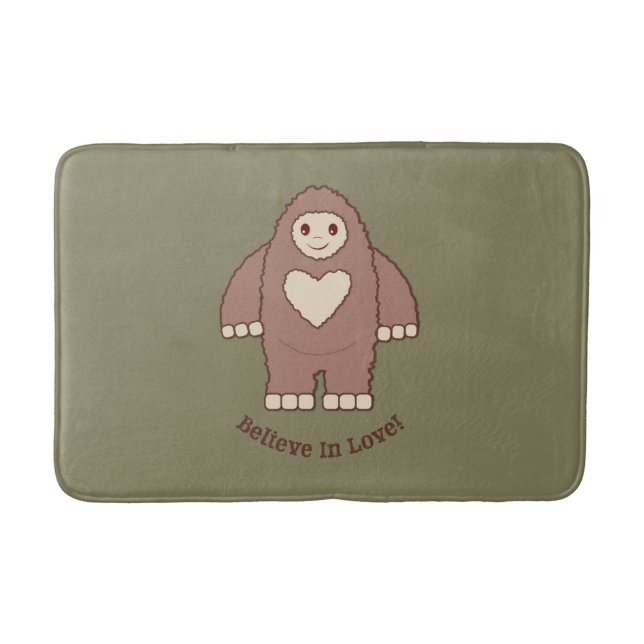 Glaube an Liebe Bigfoot Badematte (Vorderseite)