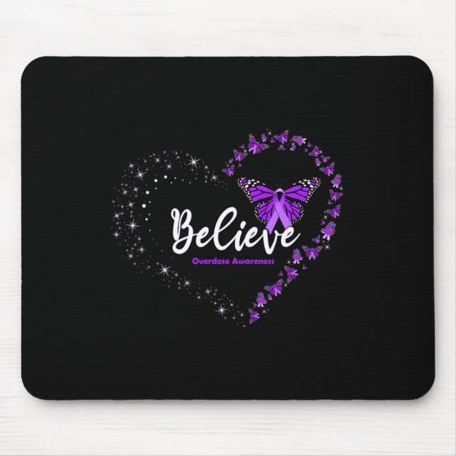 Glaube an Lila Überdosierung Mousepad (Vorne)