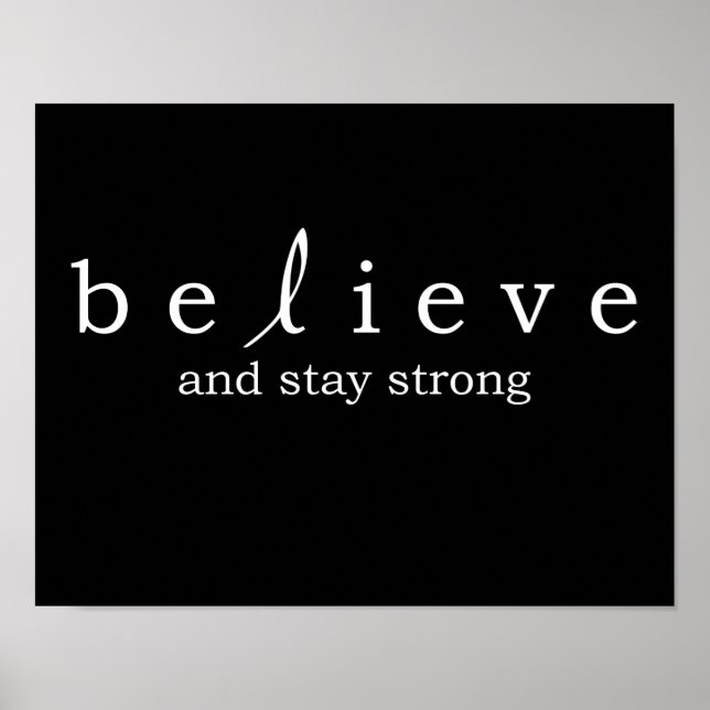 Glaube an Lungenkrebs-Poster Poster (Vorne)