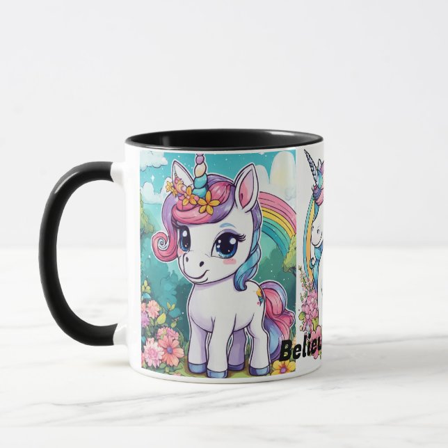 Glaube an Magie: Einhorn-Tasse Tasse (Links)