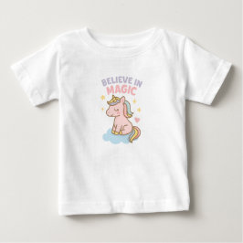 Glaube an Magie – Pastell Einhorn Traum   Baby T-shirt