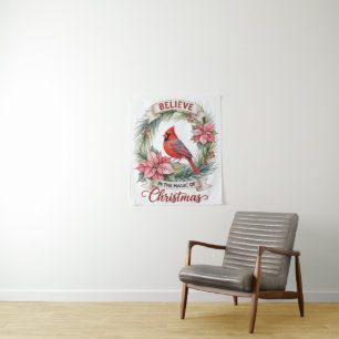 Glaube an Magie Weihnachts-Teppich Wandteppich