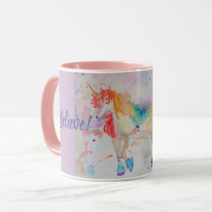 Glaube an magische Regenbogenfarben Tasse