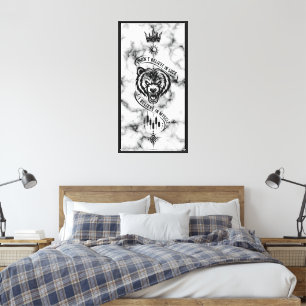 Glaube-an-mich-selbst-Bär-Marmor-Design Leinwanddruck
