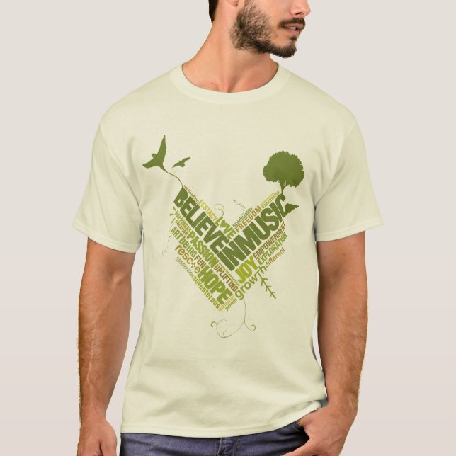 Glaube an Music Graphic T T-Shirt (Vorderseite)