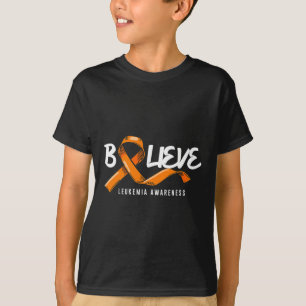 Glaube an Orange Ribbon Leukämie Blutkrebs Awaren T-Shirt