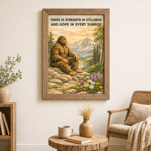Glaube an Sasquatch spirituelle Stärkekraft-Zitat Poster