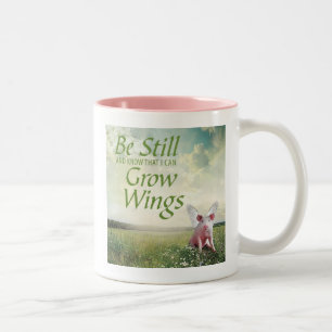 Glaube an Schweine Zweifarbige Tasse