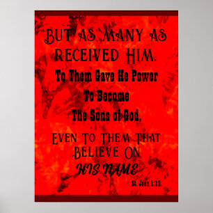 "Glaube an seinen Namen" Poster