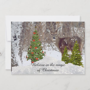 Glaube an Weihnachten Magic Flat Holiday Card