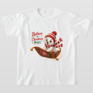 Glaube an Weihnachtsmagie Eisbär T-Shirt