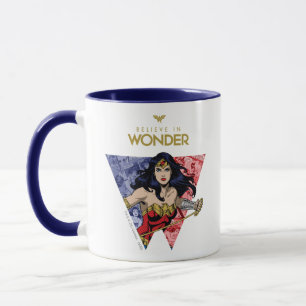 "Glaube an Wonder" Wonder Woman Lasso Comic Logo Tasse