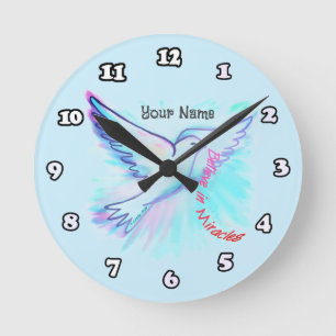 Glaube an Wunder Dove Christlich Runde Wanduhr