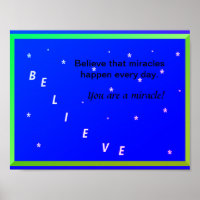 Glaube an Wunder Poster