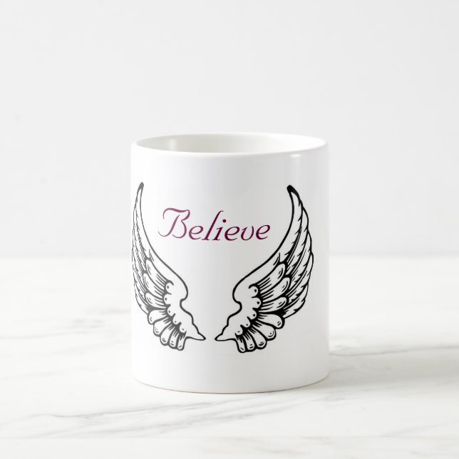 Glaube - Angel Wings Kaffee Tasse (Mittel)