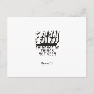 Glaube Beweise für Dinge, die nicht gesehen werden Postkarte