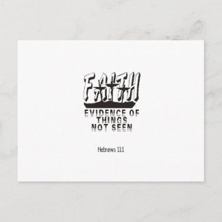 Glaube Beweise für Dinge, die nicht gesehen werden Postkarte