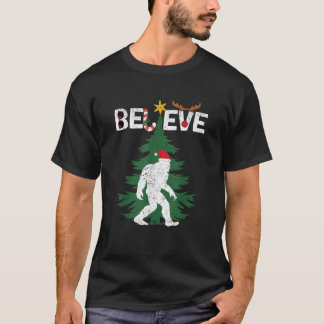 Glaube Bigfoot Sasquatch Yeti Weihnachtsmannmütze  T-Shirt