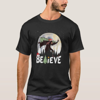Glaube Bigfoot Sasquatch Yeti Weihnachtsmannmütze  T-Shirt