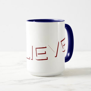 „Glaube“ Blockschrift Text Christlich  Tasse