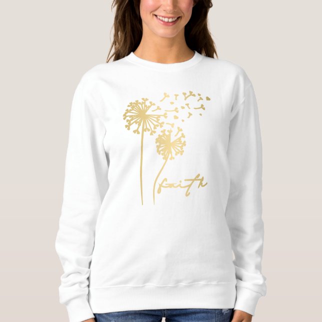 Glaube blüht: Löwenzahn Sweatshirt (Vorderseite)
